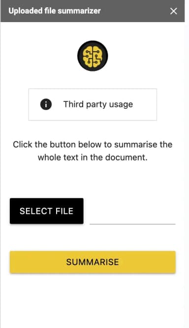 upload summarize